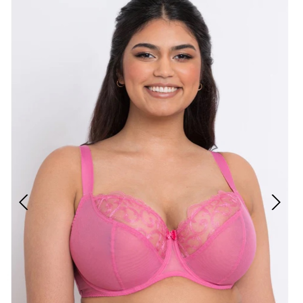 Pink balcony bra, size Us 34G